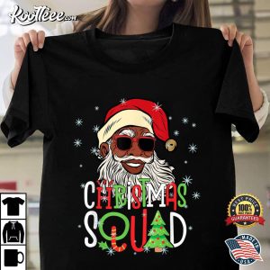 Santa Christmas Squad Santa African American Pajamas T-Shirt Santa Christmas Squad Santa African American Pajamas T-Shirt