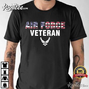 Air Force With American Flag For Veteran Day Gift T-Shirt