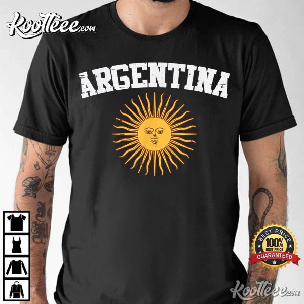 Argentina Sun Flag Soccer World Cup 2022 T-Shirt