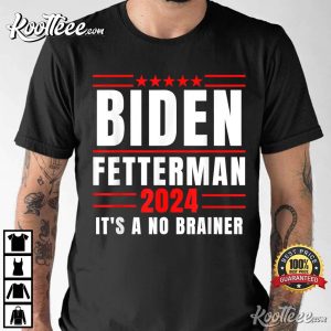 Biden Fetterman Election 2024 It’s A No Brainer Political Humor T-Shirt Biden Fetterman Election 2024 It’s A No Brainer Political Humor T-Shirt