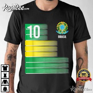 Brazil Flag Number 10 Soccer Lover Qatar World Cup 2022 T-Shirt Brazil Flag Number 10 Soccer Lover Qatar World Cup 2022 T-Shirt