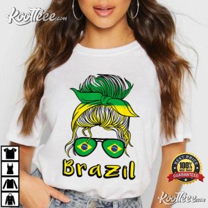 Brazil Girl FIFA World Cup 2022 Qatar T-Shirt Brazil Girl FIFA World Cup 2022 Qatar T-Shirt