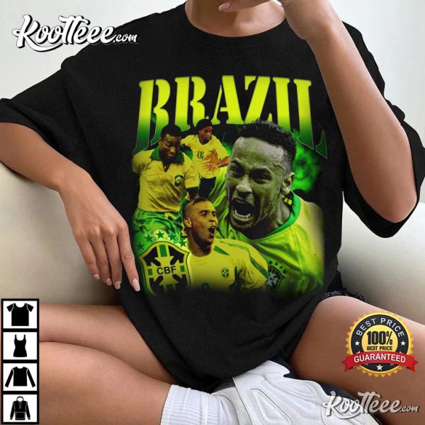 Brazil Legend Pele Neymar World Cup 2022 T-Shirt