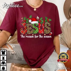 Christian Jesus The Reason Xmas Holiday Season T-Shirt Christian Jesus The Reason Xmas Holiday Season T Shirt 1
