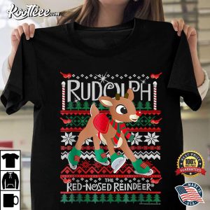 Cute Rudolph The Red Nosed Reindeer Christmas T-Shirt Cute Rudolph The Red Nosed Reindeer Christmas T Shirt 1