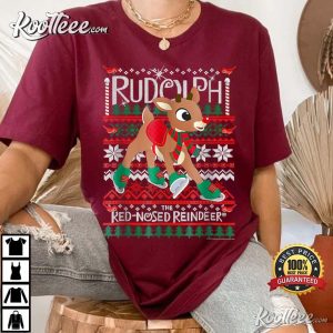 Cute Rudolph The Red Nosed Reindeer Christmas T-Shirt Cute Rudolph The Red Nosed Reindeer Christmas T Shirt 2