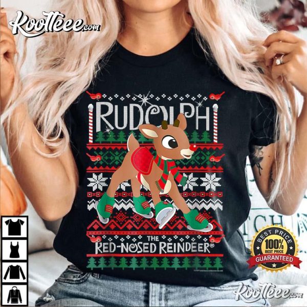 Cute Rudolph The Red Nosed Reindeer Christmas T-Shirt