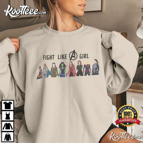 Fight Like A Girl Female Avengers T-Shirt