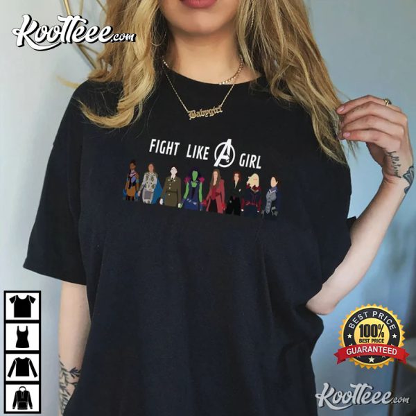 Fight Like A Girl Female Avengers T-Shirt