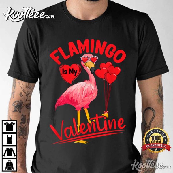 Flamingo Is My Valentine Flamingo Lover Happy Valentine’s Day T-Shirt