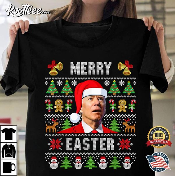 Funny Joe Biden Happy Easter Ugly Christmas T-Shirt