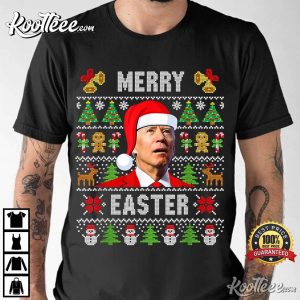 Funny Joe Biden Happy Easter Ugly Christmas T Shirt 3