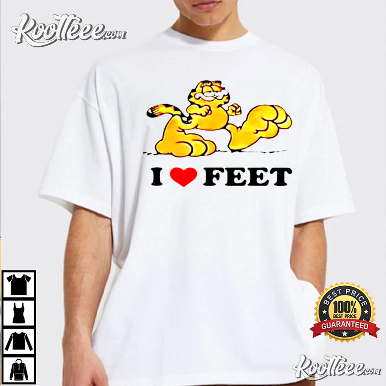 I Love Feet Garfield Funny T-Shirt