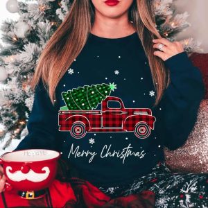 Merry Christmas Buffalo Truck Tree Family Matching T-Shirt Merry Christmas Buffalo Truck Tree Family Matching T Shirt 1