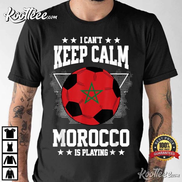 Morocco Flag Funny Soccer Fans World Cup 2022 T-Shirt