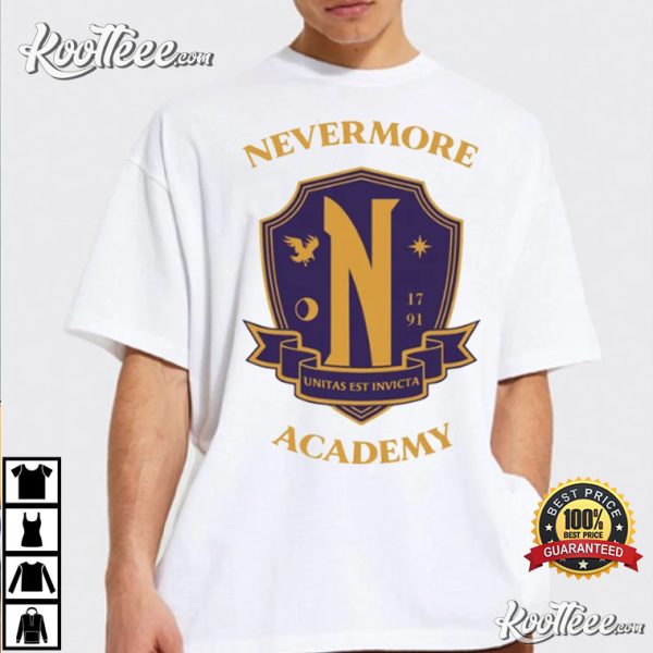 Nevermore Academy Logo Wednesday Addams TV Show T-Shirt