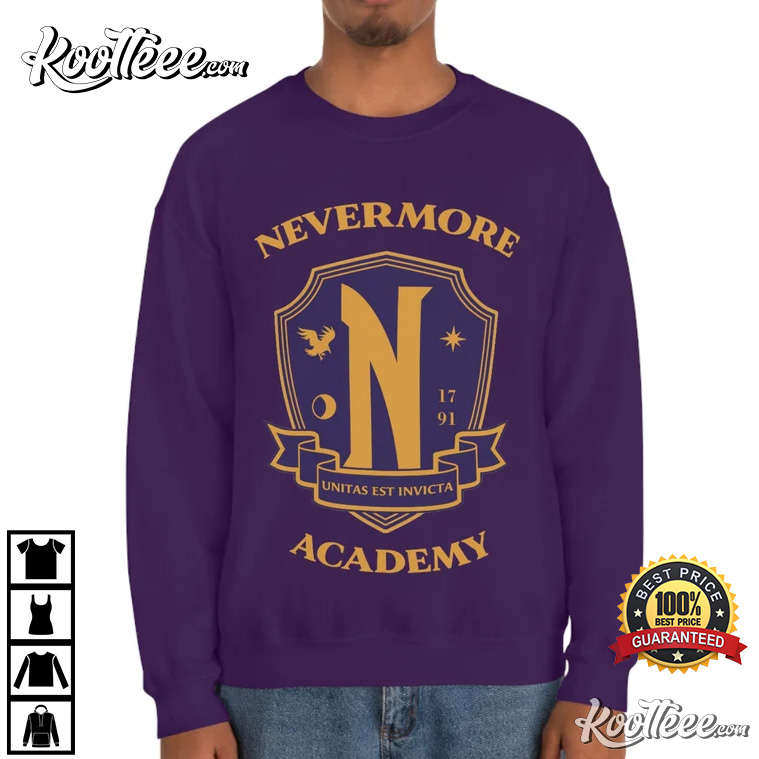 Nevermore Academy T-Shirt, Wednesday Addams Sweatshirt, Wednesday