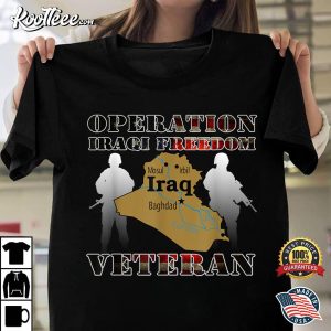 Operation Iraqi Freedom Veteran Combat US Flag T-Shirt Operation Iraqi Freedom Veteran Combat US Flag T Shirt 1