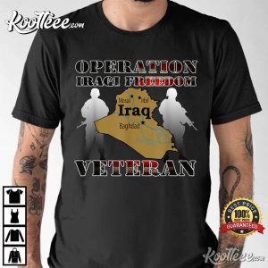 Operation Iraqi Freedom Veteran Combat US Flag T-Shirt Operation Iraqi Freedom Veteran Combat US Flag T-Shirt
