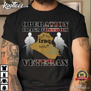 Operation Iraqi Freedom Veteran Combat US Flag T-Shirt Operation Iraqi Freedom Veteran Combat US Flag T Shirt 3