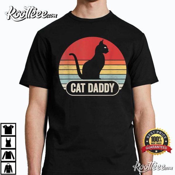 Retro Cat Daddy Cat Lover T-Shirt