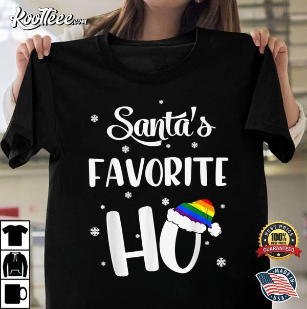 Santas Favorite Ho Gay Christmas Funny T-Shirt