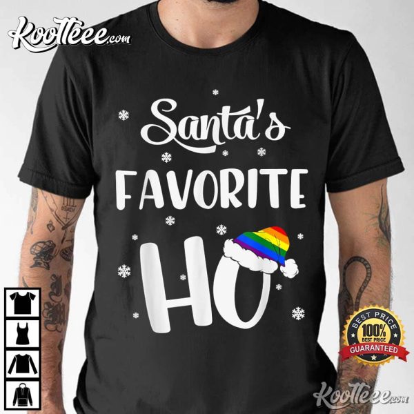 Santas Favorite Ho Gay Christmas Funny T-Shirt