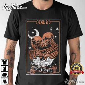 The Lovers Tarot Card Astrology Occult Skulls Moon T-Shirt The Lovers Tarot Card Astrology Occult Skulls Moon T-Shirt
