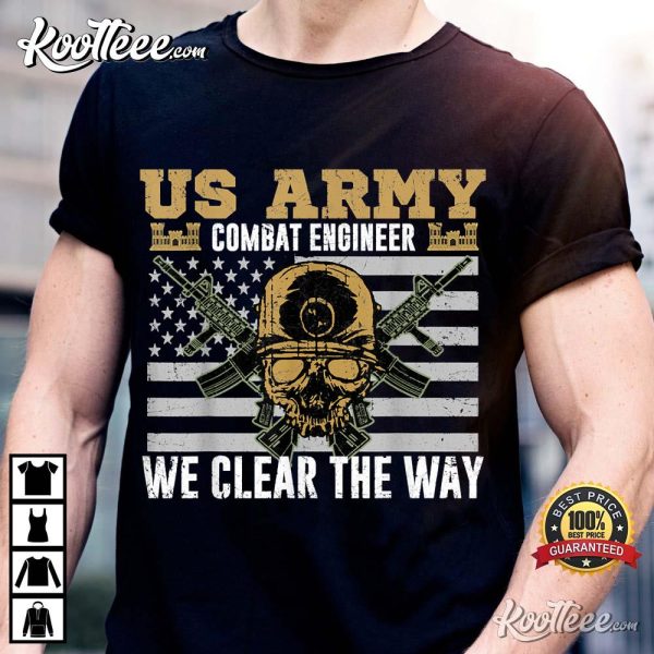 US Army Combat Engineer 12B Military Pride Gift Veteran Day T-Shirt