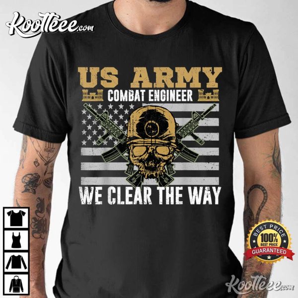 US Army Combat Engineer 12B Military Pride Gift Veteran Day T-Shirt