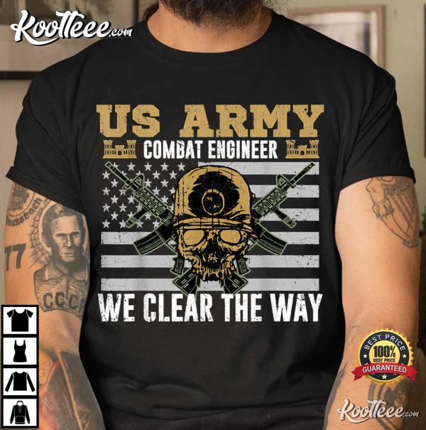 US Army Combat Engineer 12B Military Pride Gift Veteran Day T-Shirt