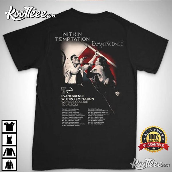Within Temptation Evanescence Tour 2022 UK T-Shirt #2