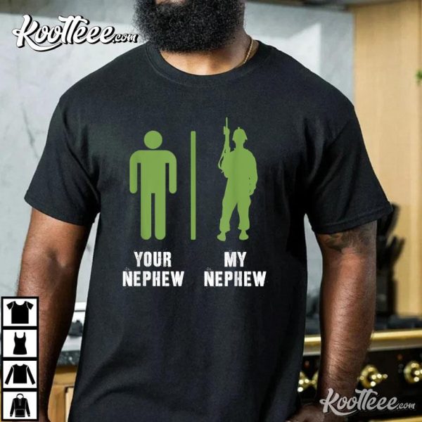 Your Nephew My Nephew Proud Military Soldier Veteran Icon T-Shirt