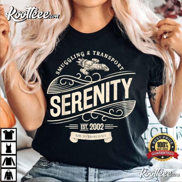 Vintage Serenity Smuggling And Transport Firefly T-Shirt