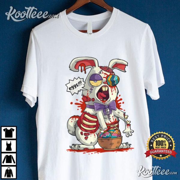 Zombie Easter Bunny Easter Egg Scary Easter Day T-Shirt