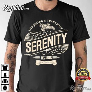 Vintage Serenity Smuggling And Transport Firefly T-Shirt 9.Men black t shirt 3