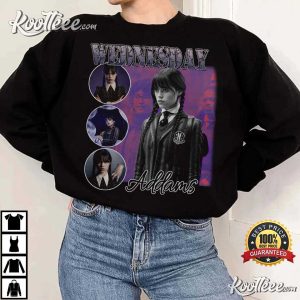 90s Wednesday Addams Jenna Ortega T-Shirt 90s Wednesday Addams Jenna Ortega T Shirt 4