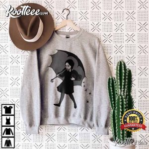 Addams Gothic Scary Girl Classic Wednesday T-Shirt Addams Gothic Scary Girl Classic Wednesday T Shirt 2