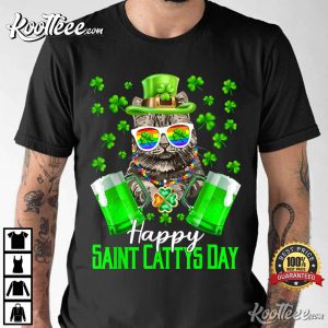 Beer Lover Happy Saint Catty's Day Cat St Patrick's Day T-Shirt Beer Lover Happy Saint Cattys Day Cat St Patricks Day T Shirt 2
