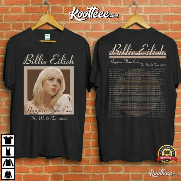 Billie Eilish The Happier Than Ever World Tour 2022 T-Shirt