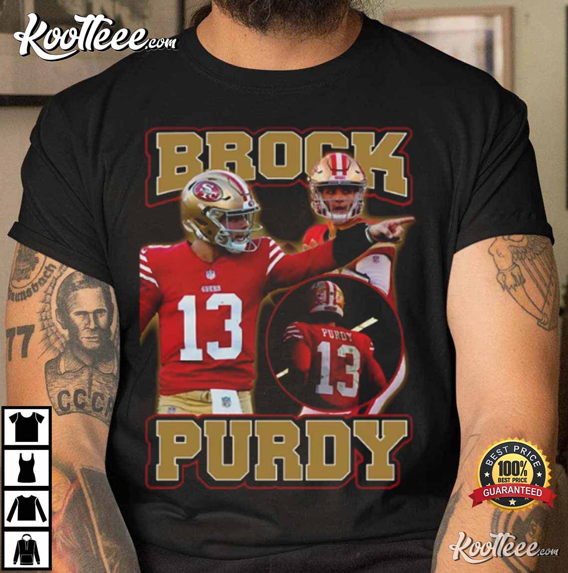 Brock Purdy 13 Trending Shirt, Vintage Crewneck Short Sleeve