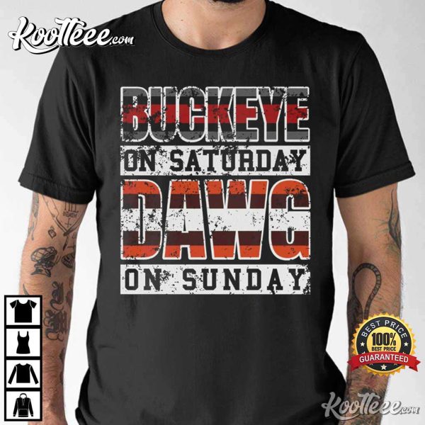 Buckeye On Saturday Dawg Pound On Ohio State Buckeyes T-Shirt