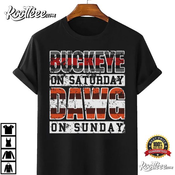 Buckeye On Saturday Dawg Pound On Ohio State Buckeyes T-Shirt