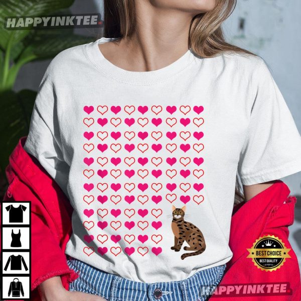 Cat Heart For Cat Owner Valentine’s Day T-Shirt