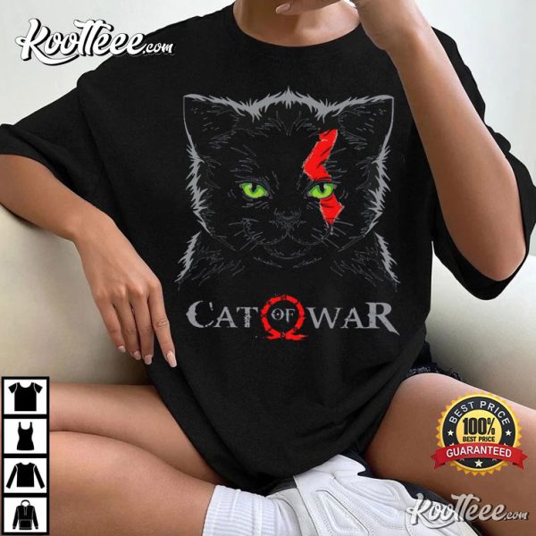 Cat Of War Funny Video Game Best T-shirt