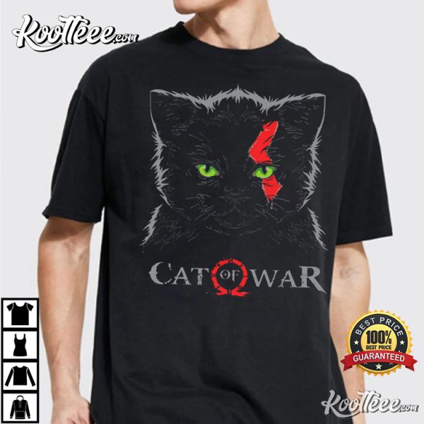 Cat Of War Funny Video Game Best T-shirt