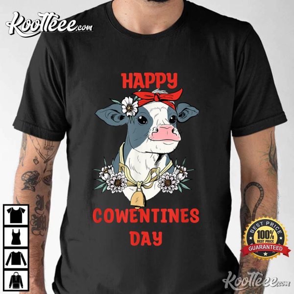 Cow Valentine’s Day Happy Cowentines Day T-Shirt
