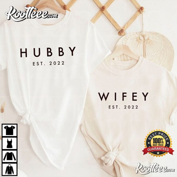 Customized Hubby & Wifey Wedding Gift Couples Shirts
