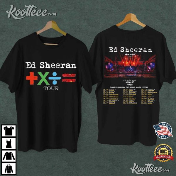 Ed Sheeran Mathematics Tour 2023 Gift For Fans T-shirt