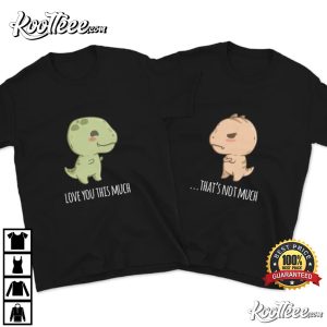 Funny Cute T Rex Matching Couples Shirts 2